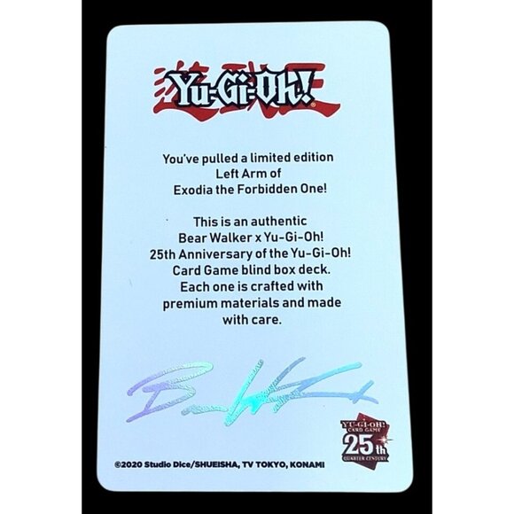 Bear Walker X YU-GI-OH Exodia Left Arm 224/500 Skateboard Deck SDCC - Picture 3 of 15